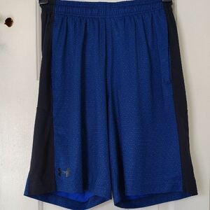 Under Armour Men's Royal Blue and Black Athletic Shorts